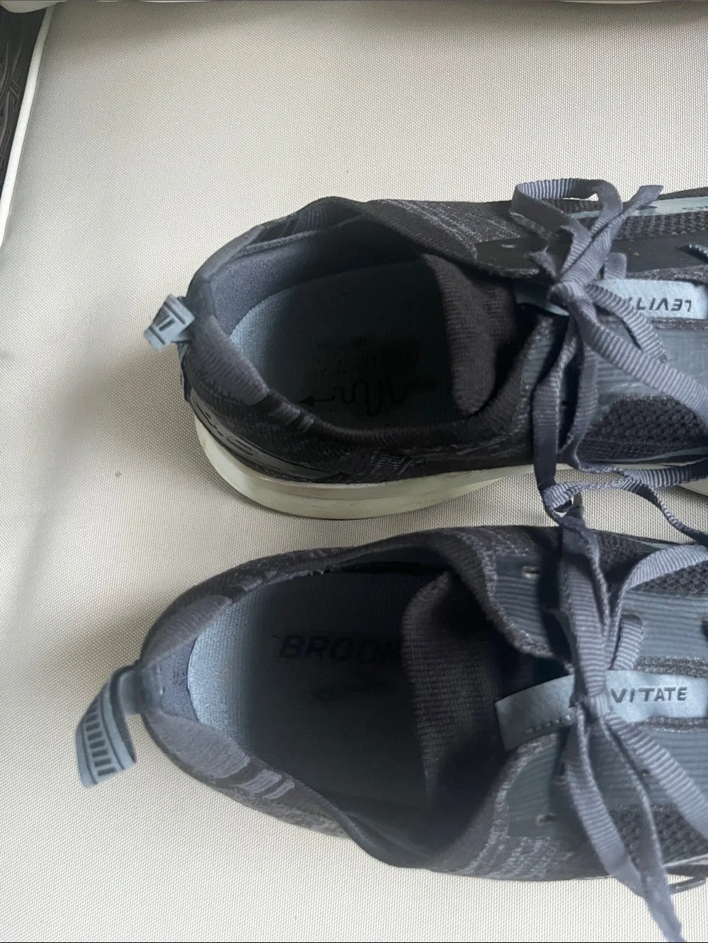 Brooks Levitate Men’s Running Shoes — Black with Light Blue Accents